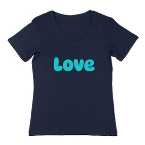 LOVE SEVENTIES STYLE V-NECK GIRL TEE