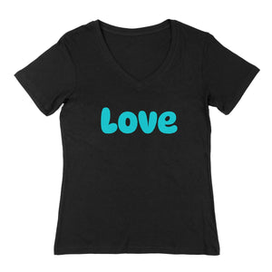 LOVE SEVENTIES STYLE V-NECK GIRL TEE