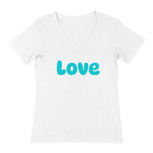 LOVE SEVENTIES STYLE V-NECK GIRL TEE