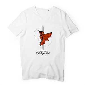 MAKE YOUR PART ORANGE T-SHIRT BIO HOMME COL V