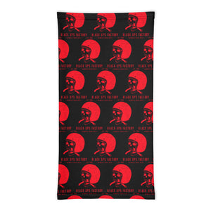 Tour de cou HELMETANDLAUGHINGSKULL noir logo rouge