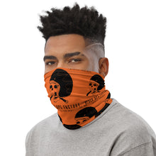 Tour de cou HELMETANDLAUGHINGSKULL orange logo noir