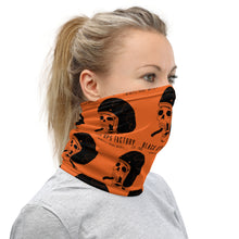 Tour de cou HELMETANDLAUGHINGSKULL orange logo noir