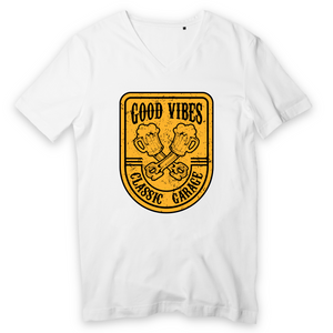 GOOD VIBES T-SHIRT BIO HOMME COL V