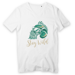 STAY WILD T-SHIRT BIO HOMME COL V