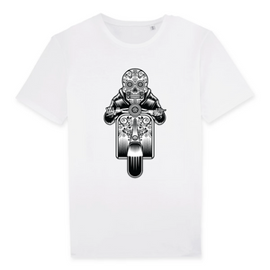 SUGAR SKULL VESPA DARK T-SHIRT BIO HOMME