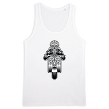 SUGAR SKULL VESPA DARK TANK TOP BIO HOMME