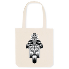 SUGAR SKULL VESPA DARK BIO TOTE BAG