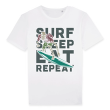 SURF SLEEP EAT REPEAT T-SHIRT BIO HOMME