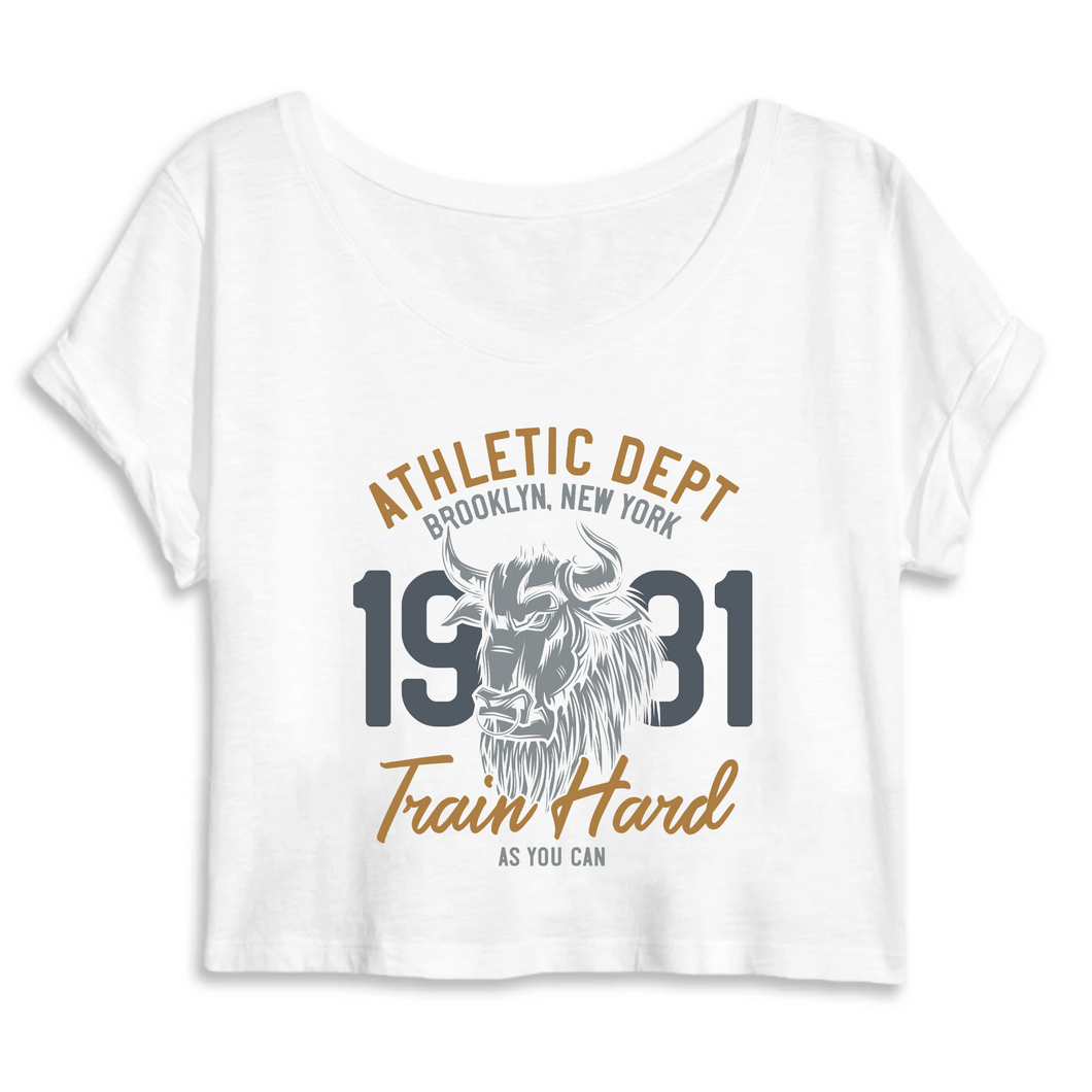 ATHLETIC DEPT CROP TOP BIO FEMME