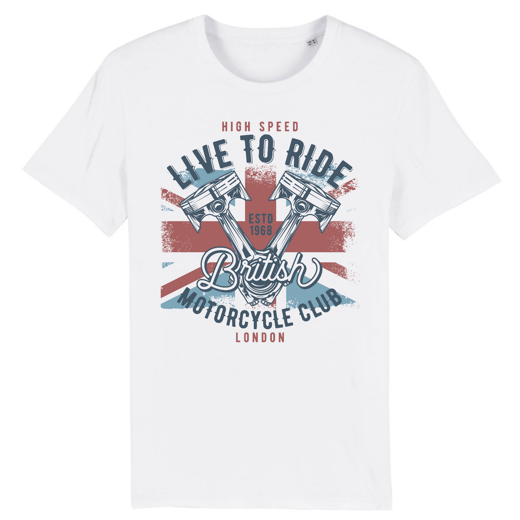 LIVE TO RIDE BRITISH T-SHIRT BIO HOMME