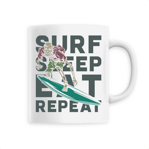 SURF SLEEP EAT REPEAT MUG