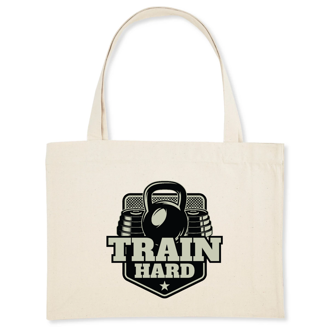 TRAIN HARD BIO SHOPPING BAG