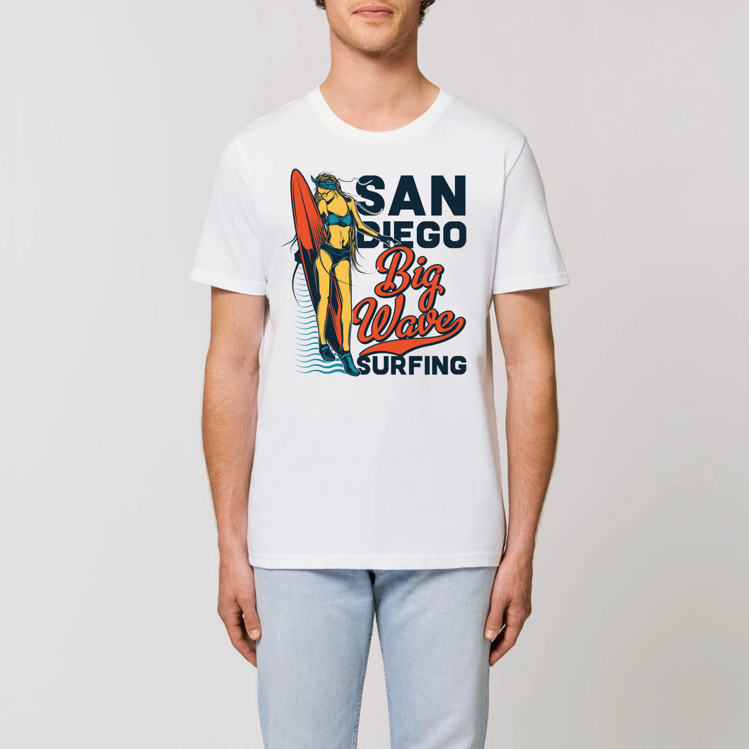 SAN DIEGO BW SURFING T-SHIRT BIO HOMME