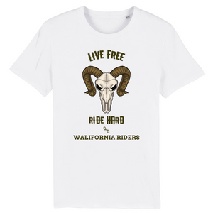 LIVE FREE RIDE HARD WALIFORNIA RIDERS T-SHIRT BIO HOMME