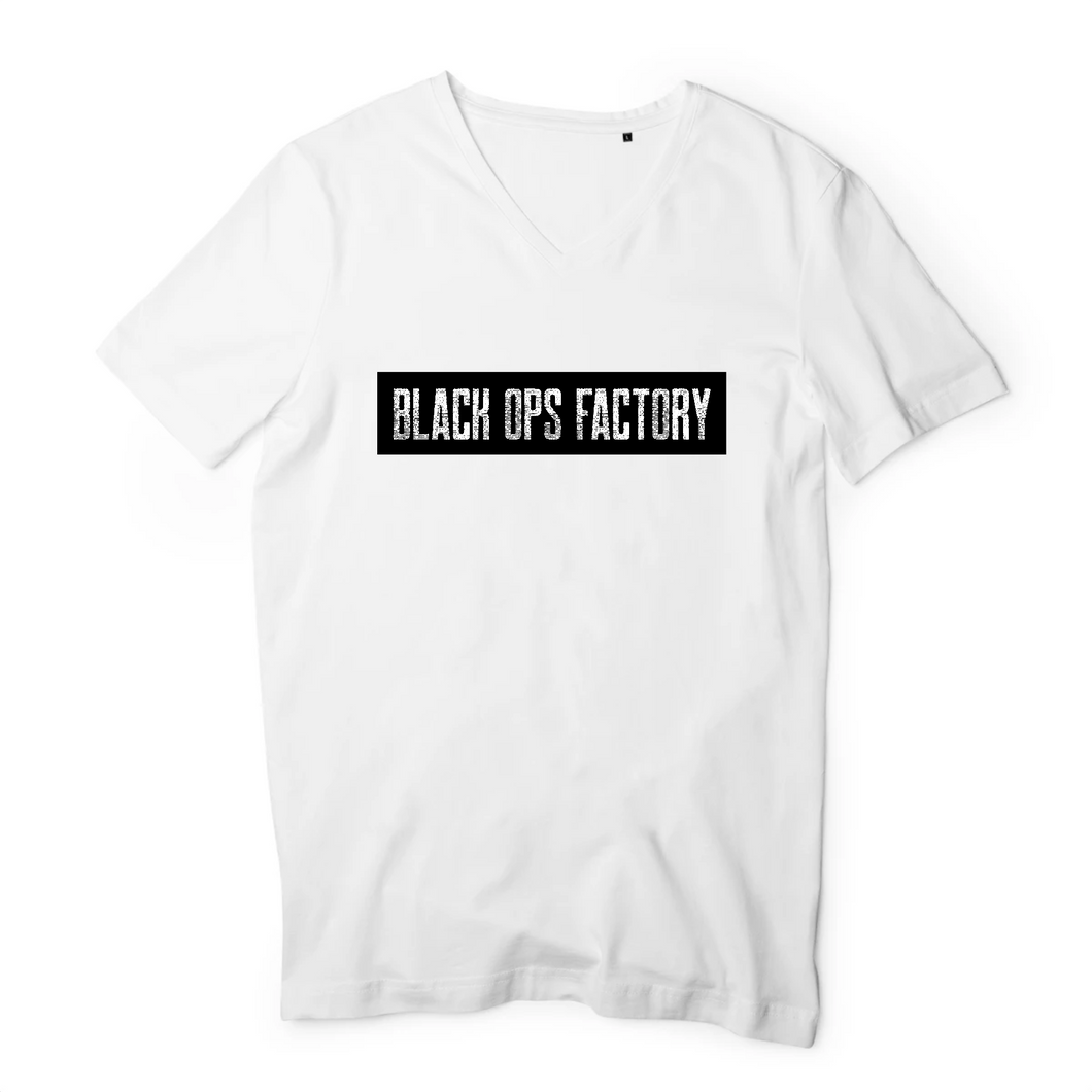 BLACK OPS FACTORY DESIGN WHITEONBLACK T-SHIRT HOMME BIO COL V