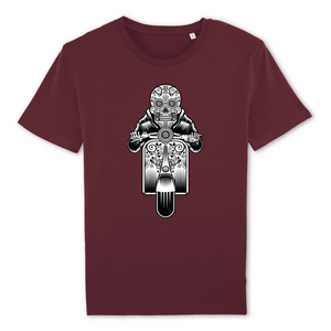 SUGAR SKULL VESPA DARK T-SHIRT BIO HOMME