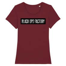 BLACK OPS FACTORY DESIGN WHITEONBLACK T-SHIRT FEMME BIO