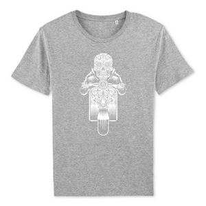 SUGAR SKULL VESPA CLEAR T-SHIRT BIO HOMME