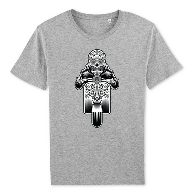 SUGAR SKULL VESPA DARK T-SHIRT BIO HOMME