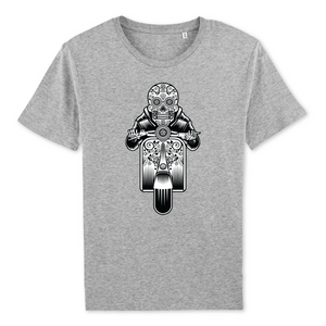 SUGAR SKULL VESPA DARK T-SHIRT BIO HOMME