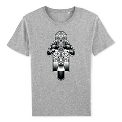 SUGAR SKULL VESPA DARK T-SHIRT BIO HOMME