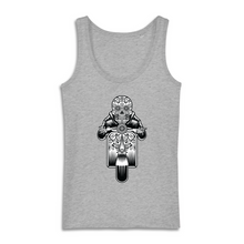 SUGAR SKULL VESPA DARK TANK TOP BIO FEMME