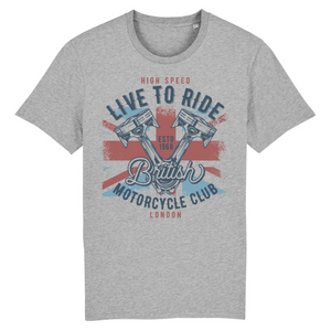 LIVE TO RIDE BRITISH T-SHIRT BIO HOMME