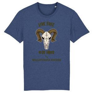 LIVE FREE RIDE HARD WALIFORNIA RIDERS T-SHIRT BIO HOMME