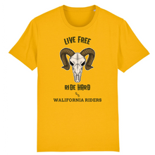 LIVE FREE RIDE HARD WALIFORNIA RIDERS T-SHIRT BIO HOMME