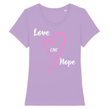 LOVE LIVE HOPE T-SHIRT BIO FEMME