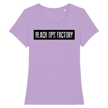 BLACK OPS FACTORY DESIGN WHITEONBLACK T-SHIRT FEMME BIO