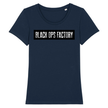 BLACK OPS FACTORY DESIGN WHITEONBLACK T-SHIRT FEMME BIO