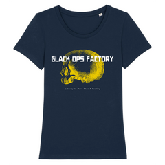 SKULL01 - BLACK OPS FACTORY DESIGN - T-SHIRT BIO FEMME