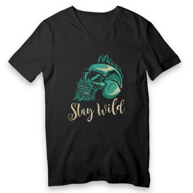 STAY WILD T-SHIRT BIO HOMME COL V