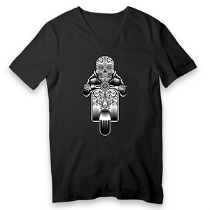 SUGAR SKULL VESPA DARK T-SHIRT BIO HOMME COL V