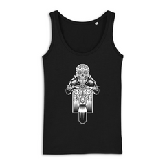 SUGAR SKULL VESPA CLEAR TANK TOP BIO FEMME