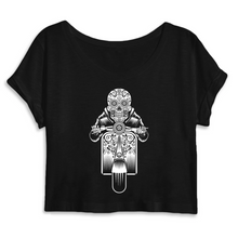 SUGAR SKULL VESPA CLEAR CROP TOP BIO FEMME