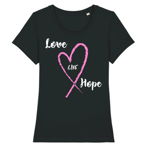 LOVE LIVE HOPE T-SHIRT BIO FEMME