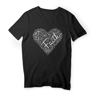 FAITH HEART T-SHIRT BIO HOMME  COL V