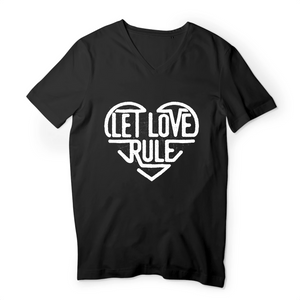 LET LOVE RULE T-SHIRT BIO HOMME COL V