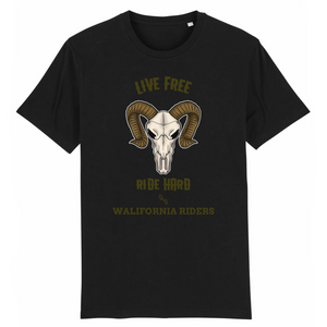 LIVE FREE RIDE HARD WALIFORNIA RIDERS T-SHIRT BIO HOMME