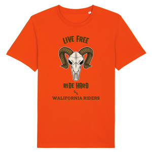 LIVE FREE RIDE HARD WALIFORNIA RIDERS T-SHIRT BIO HOMME