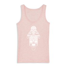 SUGAR SKULL VESPA CLEAR TANK TOP BIO FEMME