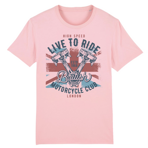 LIVE TO RIDE BRITISH T-SHIRT BIO HOMME