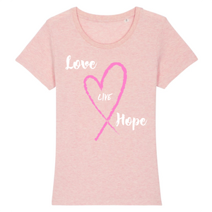 LOVE LIVE HOPE T-SHIRT BIO FEMME