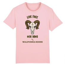 LIVE FREE RIDE HARD WALIFORNIA RIDERS T-SHIRT BIO HOMME