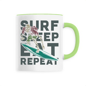 SURF SLEEP EAT REPEAT MUG