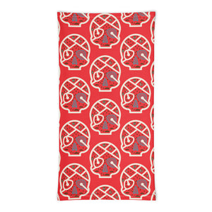 Tour de cou SKULL MAP red