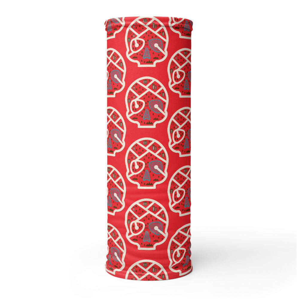 Tour de cou SKULL MAP red